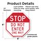 Signmission Stop Do Not Enter One Way, 6 Inch X 6 Inch, Plastic Sign OC-P-6-277 - alternate 3