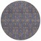 Homeroots 8' Navy Blue Beige And Taupe Round Floral Washable Indoor Outdoor Area Rug 582292 - alternate 2