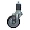 Service Caster 4'' SS Black Poly Wheel Swivel 1-1/4'' Expanding Stem Caster SCC-SSEX20S414-PPUB-BLK-114 - alternate 1