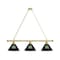 Holland Bar Stool Co Marshall 3 Shade Billiard Light, Brass Fixture BL3BRMrshll - alternate 1