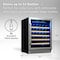 Tcl 5.3 Cu. Ft. 52-Bottle Wine Cooler, Low Noise, Digital Controls, LED Light, Glass Door, Stainless TRW52B7AS - alternate 2