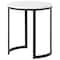 Homeroots 24" Black And White Faux Marble And Steel Round End Table 544231 - alternate 2