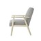 Homeroots 30" Gray And Cream Linen Arm Chair 533963 - alternate 2