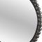 Homeroots 43" Black Metal Round Beaded Framed Accent Mirror 376380 - alternate 2