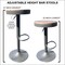 Amerihome Round Adjustable Height Bar Stools with Wood Seat - Natural Stain BSWTSWTN - alternate 2