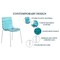 Leisuremod Astor Plastic Dining Chair with White Steel Base in Transparent Blue, 4PK ACW-20TBU4 - alternate 3