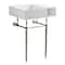 Kingston Brass 24" Solid Surface Console Sink with Brass Legs, 8-Inch, 3-Hole, Matte White/Polished Nickel KVPB3248SQA6 - alternate 1