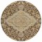Homeroots 8' Chocolate Beige And Gray Round Oriental Washable Indoor Outdoor Area Rug 605237 - alternate 2