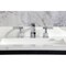 Kingston Brass Widespread Bathroom Faucet with Knurled Handle and Brass Pop-Up, Polished Chrome KS4981KNL - alternate 2