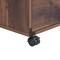 Homeroots 22" Walnut Wood Two Drawers Rolling Filing Cabinet 568324 - alternate 2