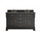 James Martin Vanities Brookfield 60 in. Double Vanity, Black Onyx w/ 3 CM Parisien Bleu Silestone Top 547-V60D-BKO-3PBL - alternate 1