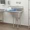 Koolmore 1 Compartment Stainless Steel NSF Commercial Kitchen Prep & Utility Sink with Drainboard SA121610-16L3 - alternate 4
