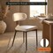 Leisuremod Dilenny Faux Leather Dining Chair - Modern Padded Side Chair with Steel Legs DC49W - alternate 2