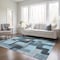 Homeroots 5' X 8' Sky Blue Denim Blue And Gray Geometric Washable Indoor Outdoor Area Rug 613236 - alternate 2