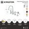 Kingston Brass Bridge Kitchen Faucet with Brass Sprayer, Brushed Brass KS8267DLBS - alternate 2