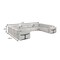 Homeroots Light Gray Italian Leather Power Reclining U Shaped Ten Piece Corner Sectional With Console 634689 - alternate 2
