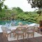International Concepts Outdoor 7 Piece Teak Patio Furniture Set with a Table and 6 Chairs KODT-448R-431-2 - alternate 2