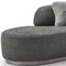 Homeroots 150" Dark Gray Boucle Curved Sofa With Toss Pillows 719425 - alternate 2