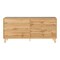 Homeroots 68" Natural Distressed Carved Geometric Sideboard with Four Doors 568412 - alternate 2