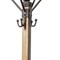 Homeroots 75in Black And Brown Solid Wood And Steel Twelve Hook Freestanding Coat Rack 376366 - alternate 2