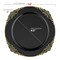 Smarty Had A Party 7.5" Black with Gold Fancy Round Disposable Plastic Salad Plates, 120PK 8887-BG-CASE - alternate 2
