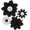 Teacher Created Resources Black and White Paper Flowers, 4-Piece Set 8351 - alternate 1