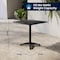 Flash Furniture Lila 27.5in Black Square Aluminum Indoor-Outdoor Table Set with 2 Black Slat Back Chairs TLH-ALUM-28SQ-017BK2-GG - alternate 2