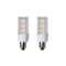 Bulbrite 35w Equivalent T4 Dimmable (E12) Candelabra Screw Base Warm Wht Lght Clear LED Lght Bulb, 2700K, 2PK 861530 - alternate 1