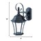 Homeroots Matte Black Swing Arm Hanging Lantern Wall Light 398606 - alternate 2
