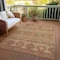 Homeroots 10' X 14' Beige Taupe And Gold Tribal Washable Indoor Outdoor Area Rug 615397 - alternate 2