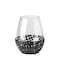 Homeroots 8" Black Woven Metal And Glass Tabletop Hurricane Candle Holder 608406 - alternate 1
