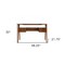 Homeroots 48" Brown Writing Desk With Two Drawers 402025 - alternate 3