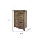 Homeroots 37" Brown Solid Wood Four Drawer Chest 524592 - alternate 2