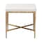 Baxton Studio Fumiye Ottoman with Hand-Forged Metal Frame, Rectangle 18" 270-14724-ZORO - alternate 2