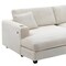 Homeroots 54" Khaki Fabric Modular USB Sleeper Sofa 568289 - alternate 2
