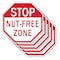 Signmission Stop Nut-free Zone, 10 inch X 10 inch, Aluminum Metal Signs, 5PK OC-A-5Pack-10-119 - alternate 1