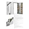 Vdomdoors Steel Door Deux 6500 Black Stainless Inserts Single Modern Painted DEUX6500EXD-BLK-W36 x H80-Right-hand Inswing - alternate 1
