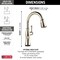 Delta Cassidy Single Handle Pull-Down Kitchen Faucet with Touch2O and ShieldSpray Technologies 9197T-PN-PR-DST - alternate 2