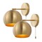 Jonathan Y Tierra 7" 1-Light Modern Midcentury Iron LED Sconce with Pull-Chain Switch, Brass Gold, 2PK JYL9912A-SET2 - alternate 1