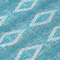Homeroots 3' X 5' Teal Blue Gray And Ivory Geometric Washable Indoor Outdoor Area Rug 599670 - alternate 2