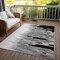 Homeroots 8' X 10' Black Gray And Ivory Abstract Washable Indoor Outdoor Area Rug 601179 - alternate 2
