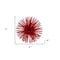 Homeroots Set of Two Red Iron Decorative Spiky Sphere Tabletop Sculpture, 2PK 568888 - alternate 2