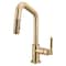 Brizo Litze Pull-Down Prep Faucet with Angle Spout, Knurled Handle Luxe Gold 63963LF-GL - alternate 2