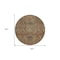 Homeroots 8' Brown Charcoal And Brick Red Round Damask Washable Indoor Outdoor Area Rug 603307 - alternate 3