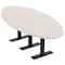 Skutchi Designs 8ft Oval Conference Table With Power | Harmony Series | 6 Person Meeting Room Table HAR-OVL-48X96-T.BK-K458-NA - alternate 1