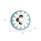 Homeroots Set of Twelve Sky Blue And White Floral Ceramic Drawer Pull Knobs, 12PK 321672 - alternate 2
