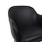 Manhattan Comfort Loft Metal Vegan Leather Armchair in Black - Set of 2 DC1535-2 - alternate 2
