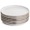 Elama Arthur 6 Piece Stoneware Salad Plate Set in Matte White with Gold Rim ELM-ARTHUR6S - alternate 2