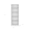 Homeroots 71" White Wood Five Tier Bookcase 546593 - alternate 2
