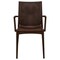 Leisuremod Weave Mace Indoor/Outdoor Arm Chair, Brown, 2PK MCA19BR2 - alternate 2